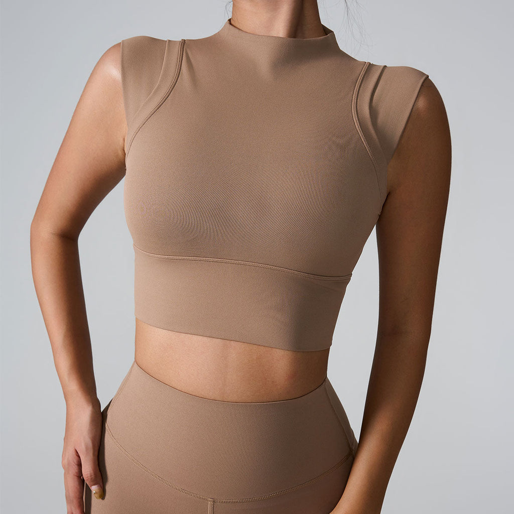 Sculpting Cap Sleeve Yoga Top - Flattering Compression Fit