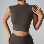 Sculpting Cap Sleeve Yoga Top - Flattering Compression Fit
