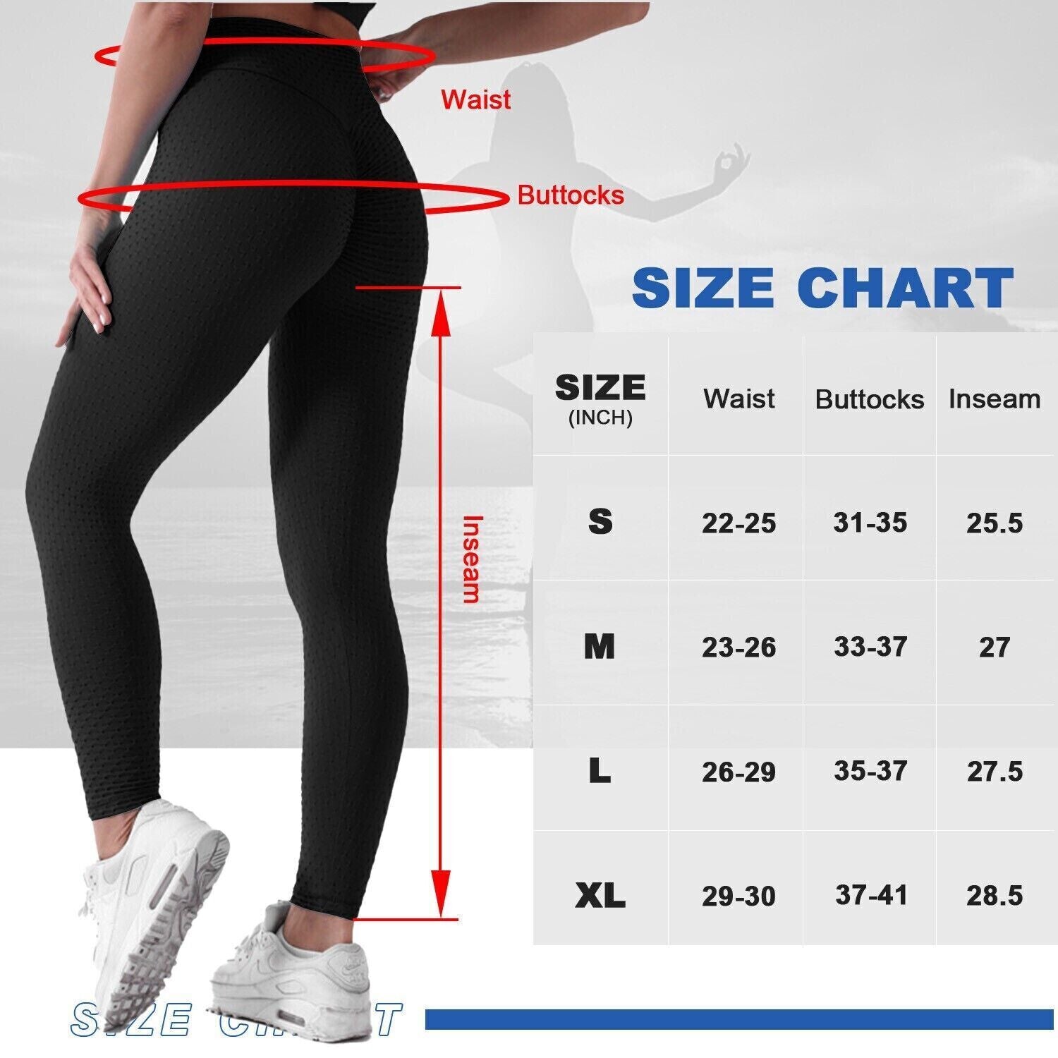 Women Leggings Anti-Cellulite High Waist Push up Yoga Pants Tiktok Butt Lift