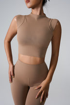 Sculpting Cap Sleeve Yoga Top - Flattering Compression Fit