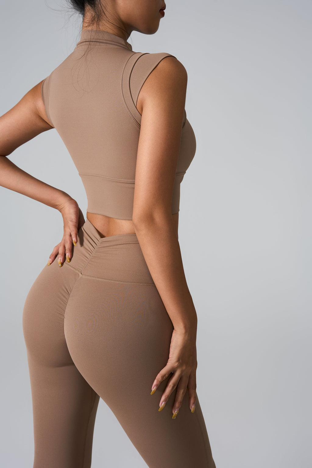 Sculpting Cap Sleeve Yoga Top - Flattering Compression Fit