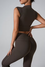Sculpting Cap Sleeve Yoga Top - Flattering Compression Fit