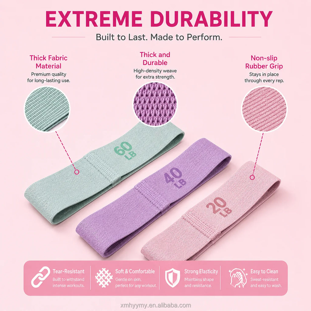 Non-Slip Fabric Glute Bands