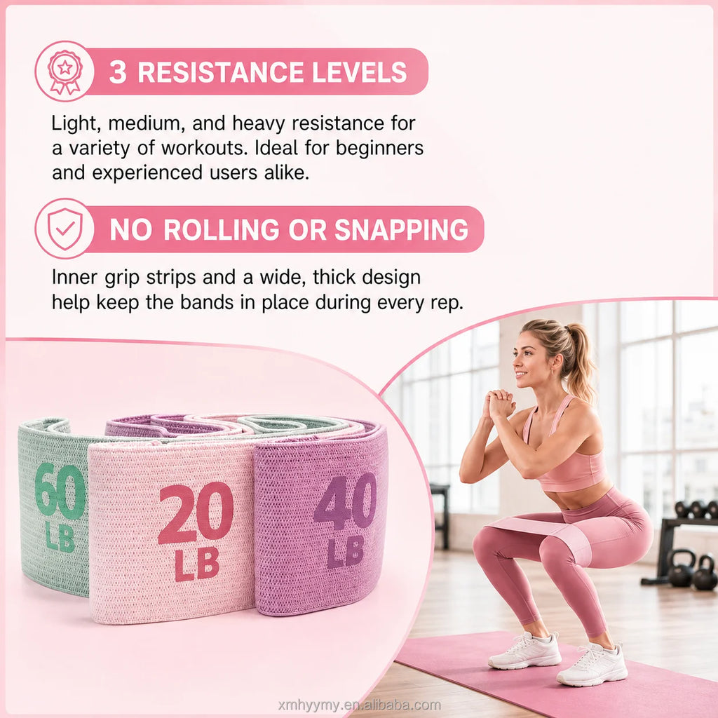 Non-Slip Fabric Glute Bands