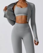3-Piece Seamless Workout Set - Sculpting Lift and Support