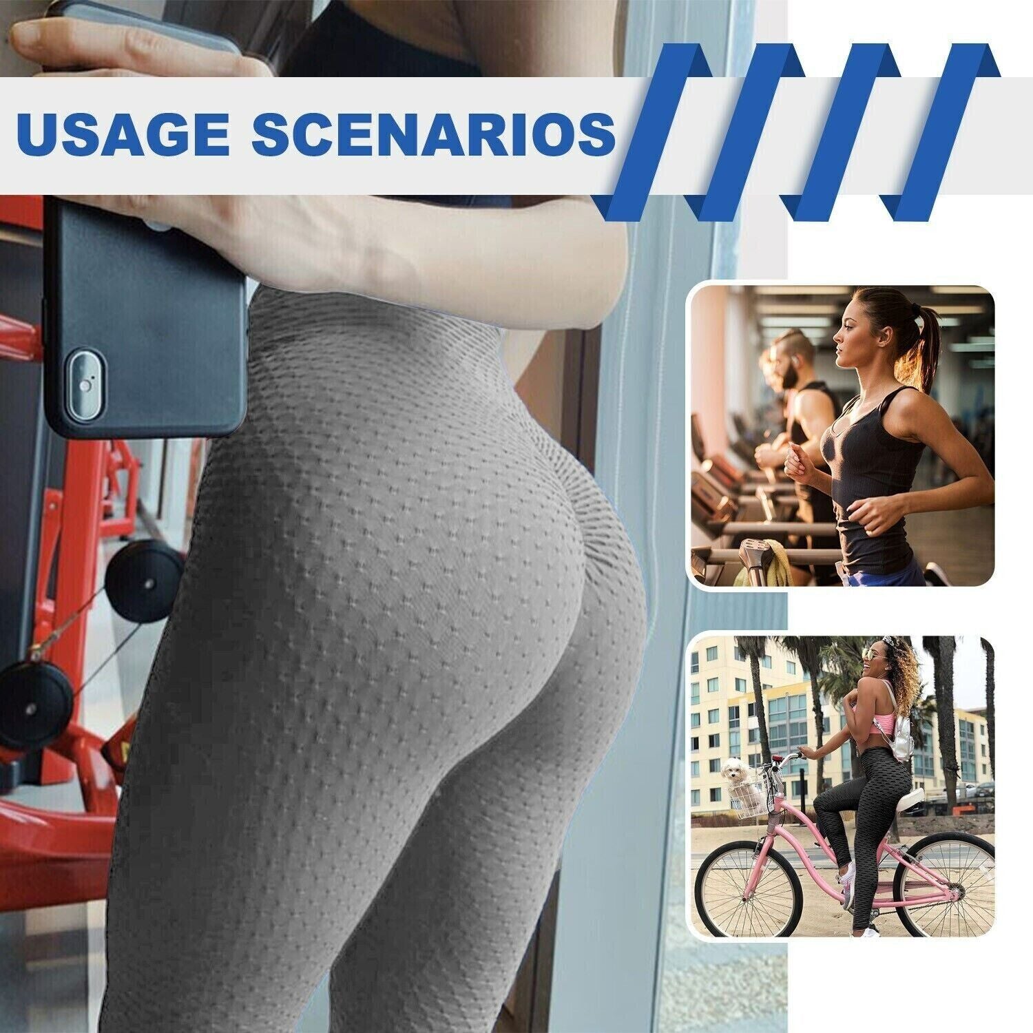 Women Leggings Anti-Cellulite High Waist Push up Yoga Pants Tiktok Butt Lift